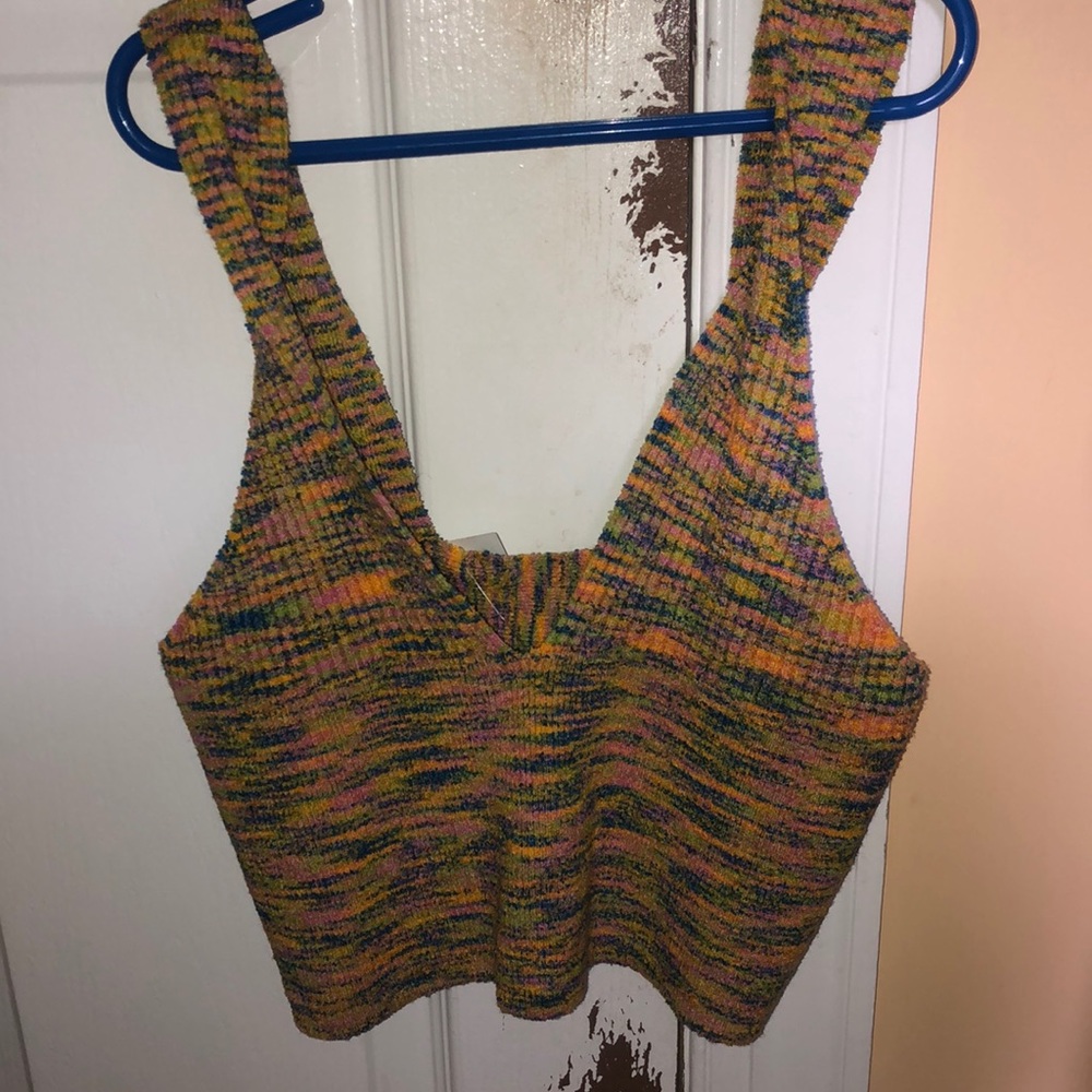 Knitted multicolored tank top